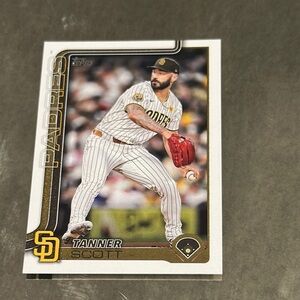 Topps Padres Card with Red and Gold Accents